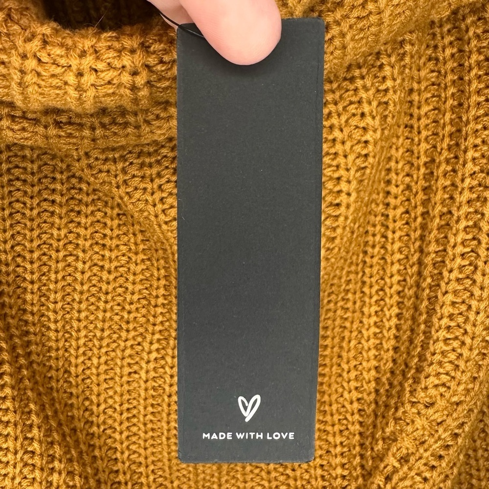 Lulu's Tan Off-the-Shoulder Sweater - Picture 7 of 10
